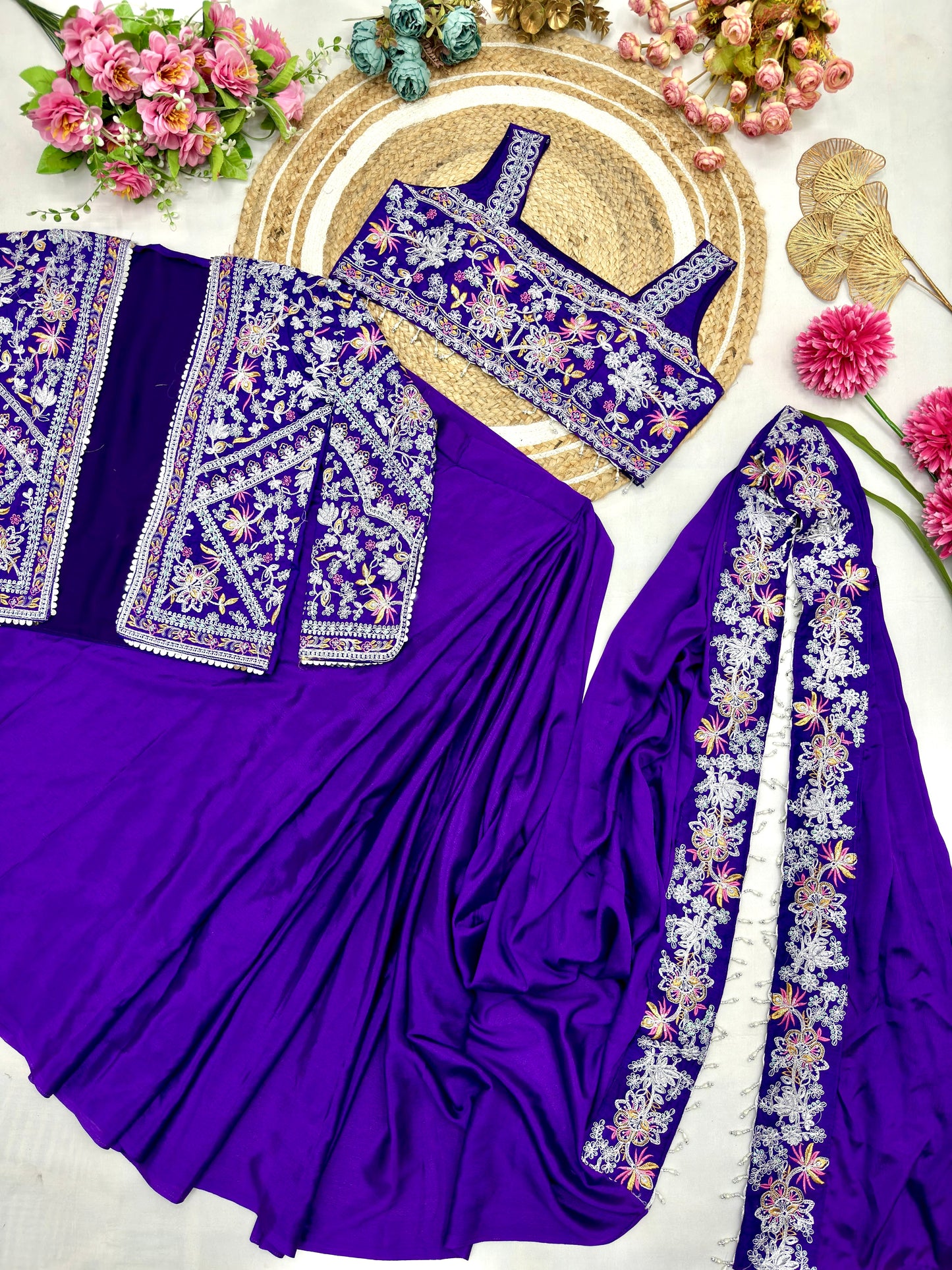 Designer Embroidered Ready-to-Wear Saree with Statement Jacket ( Koti )