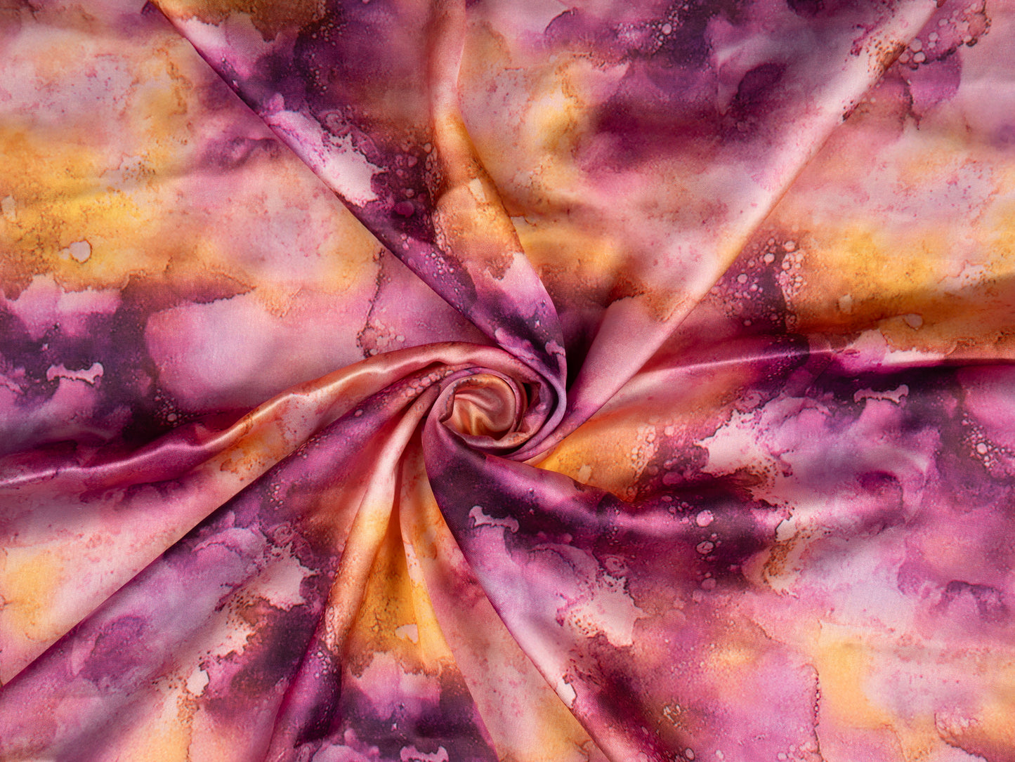 Mauve Purple Tye And Dye Pattern with Orange Border READY TO WEAR Satin Saree